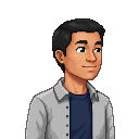 The pixel character RPGme made from Kenji's photo